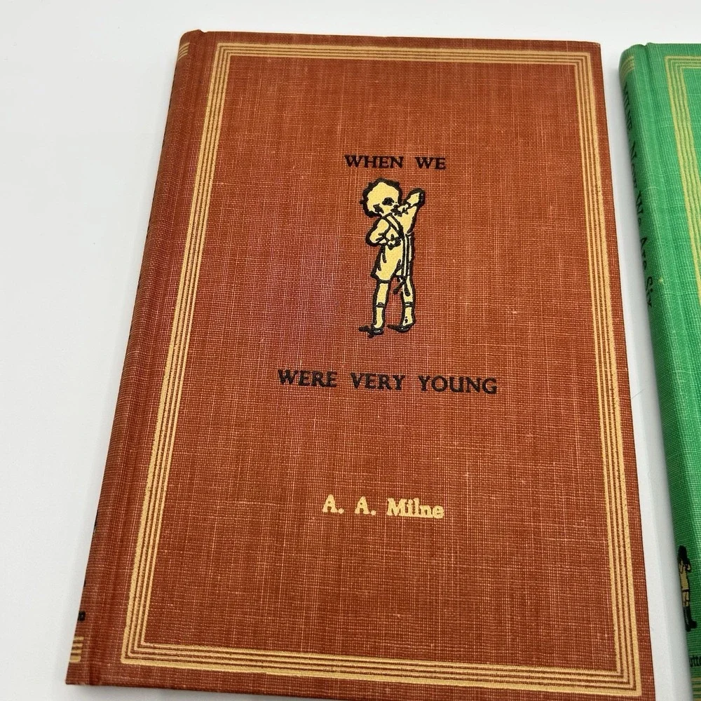 A.A. Milne When We Were Very Young Now We Are Six 1961 Hardcover 2 Book Set